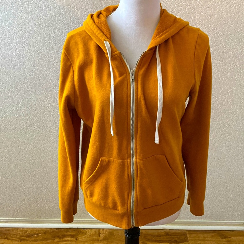 Forever, 21 hoodie, mustard, color, size large